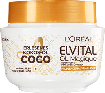 Pflege Fuer Trockenes Haar Elvital Oel Magique Coco Pflegende Balsam Maske Packshot